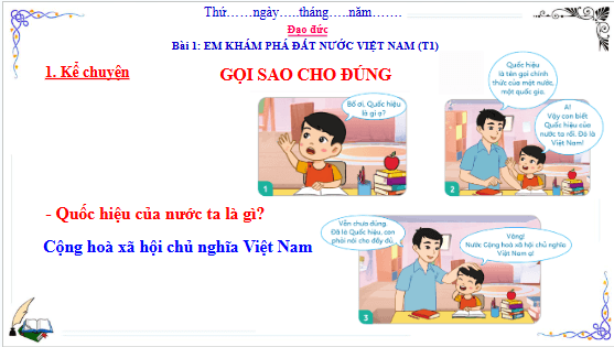 Giáo án điện tử Đạo đức lớp 3 Cánh diều Bài 1: Em khám phá đất nước Việt Nam | PPT Đạo đức lớp 3