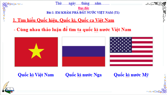 Giáo án điện tử Đạo đức lớp 3 Cánh diều Bài 1: Em khám phá đất nước Việt Nam | PPT Đạo đức lớp 3