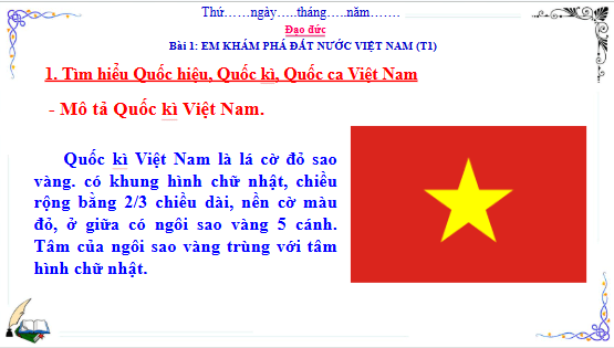 Giáo án điện tử Đạo đức lớp 3 Cánh diều Bài 1: Em khám phá đất nước Việt Nam | PPT Đạo đức lớp 3