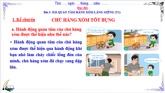 Giáo án điện tử Đạo đức lớp 3 Cánh diều Bài 3: Em quan tâm hàng xóm láng giềng | PPT Đạo đức lớp 3