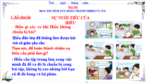 Giáo án điện tử Đạo đức lớp 3 Cánh diều Bài 6: Em tích cực hoàn thành nhiệm vụ | PPT Đạo đức lớp 3