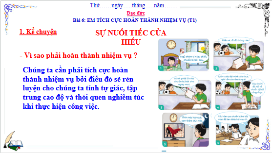 Giáo án điện tử Đạo đức lớp 3 Cánh diều Bài 6: Em tích cực hoàn thành nhiệm vụ | PPT Đạo đức lớp 3
