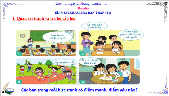 Giáo án điện tử Đạo đức lớp 3 Cánh diều Bài 7: Em khám phá bản thân | PPT Đạo đức lớp 3
