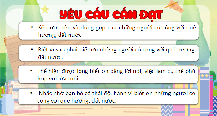 Giáo án điện tử Đạo đức lớp 5 Kết nối tri thức Bài 1: Biết ơn những người có công với quê hương, đất nước | PPT Đạo đức 5