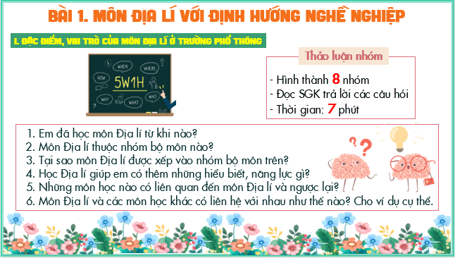 Giáo án điện tử Địa Lí 10 Kết nối tri thức Bài 1: Môn địa lí với định hướng nghề nghiệp | PPT Địa 10