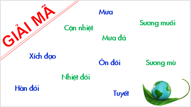 Giáo án điện tử Địa Lí 10 Kết nối tri thức Bài 10: Thực hành: Đọc bản đồ các đới và các kiểu khí hậu trên Trái Đất, phân tích biểu đồ một số kiểu khí hậu | PPT Địa 10