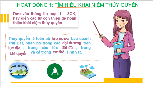 Giáo án điện tử Địa Lí 10 Kết nối tri thức Bài 11: Thủy quyển, nước trên lục địa | PPT Địa 10