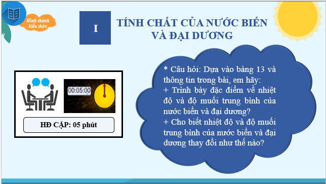 Giáo án điện tử Địa Lí 10 Chân trời sáng tạo Bài 13: Nước biển và đại dương | PPT Địa 10