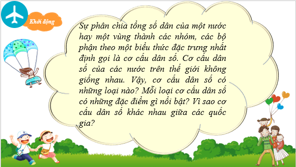 Giáo án điện tử Địa Lí 10 Chân trời sáng tạo Bài 20: Cơ cấu dân số | PPT Địa 10