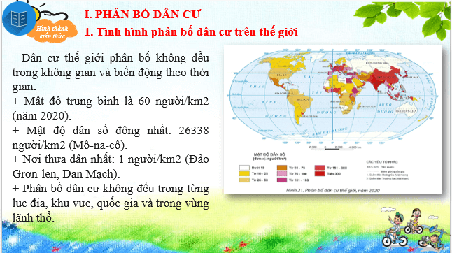 Giáo án điện tử Địa Lí 10 Chân trời sáng tạo Bài 21: Phân bố dân cư và đô thị hóa | PPT Địa 10