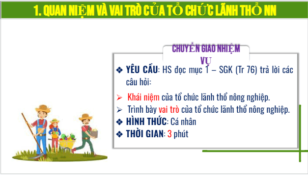 Giáo án điện tử Địa Lí 10 Cánh diều Bài 22: Tổ chức lãnh thổ nông nghiệp | PPT Địa 10