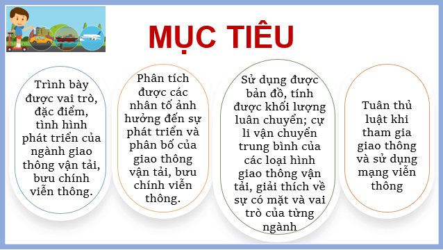 Giáo án điện tử Địa Lí 10 Cánh diều Bài 27: Địa Lí giao thông vận tải và bưu chính viễn thông | PPT Địa 10