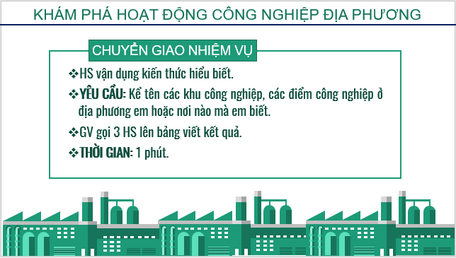 Giáo án điện tử Địa Lí 10 Kết nối tri thức Bài 30: Tổ chức lãnh thổ công nghiệp | PPT Địa 10