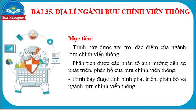 Giáo án điện tử Địa Lí 10 Chân trời sáng tạo Bài 35: Địa Lí ngành bưu chính viễn thông | PPT Địa 10