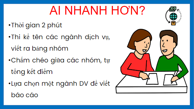 Giáo án điện tử Địa Lí 10 Kết nối tri thức Bài 38: Thực hành: Viết báo cáo tìm hiểu về một ngành dịch vụ | PPT Địa 10