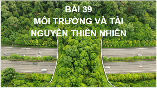 Giáo án điện tử Địa Lí 10 Kết nối tri thức Bài 39: Môi trường và tài nguyên thiên nhiên | PPT Địa 10