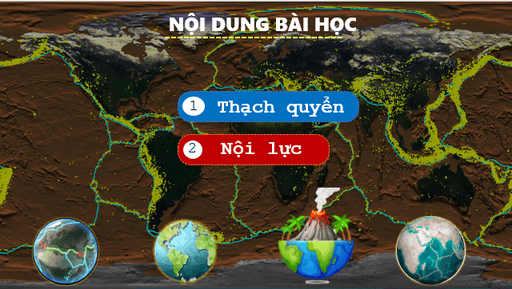 Giáo án điện tử Địa Lí 10 Cánh diều Bài 5: Thạch quyển. Nội lực và tác động của nội lực đến địa hình bề mặt Trái Đất | PPT Địa 10