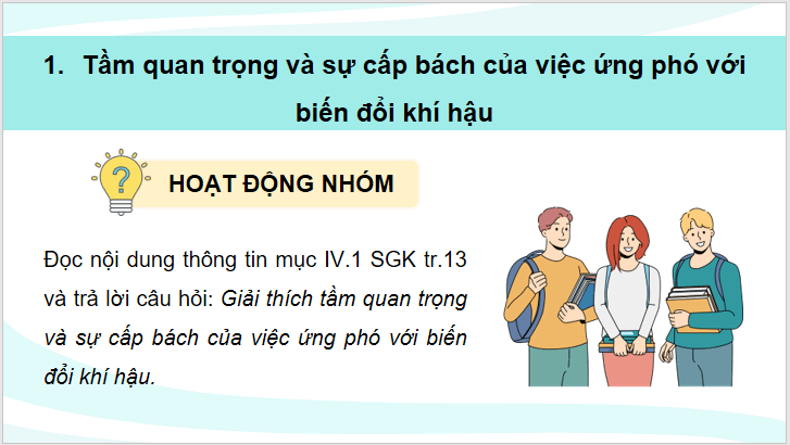 Giáo án điện tử Chuyên đề Địa 10 Kết nối tri thức Ứng phó với biến đổi khí hậu | PPT Chuyên đề Địa Lí 10