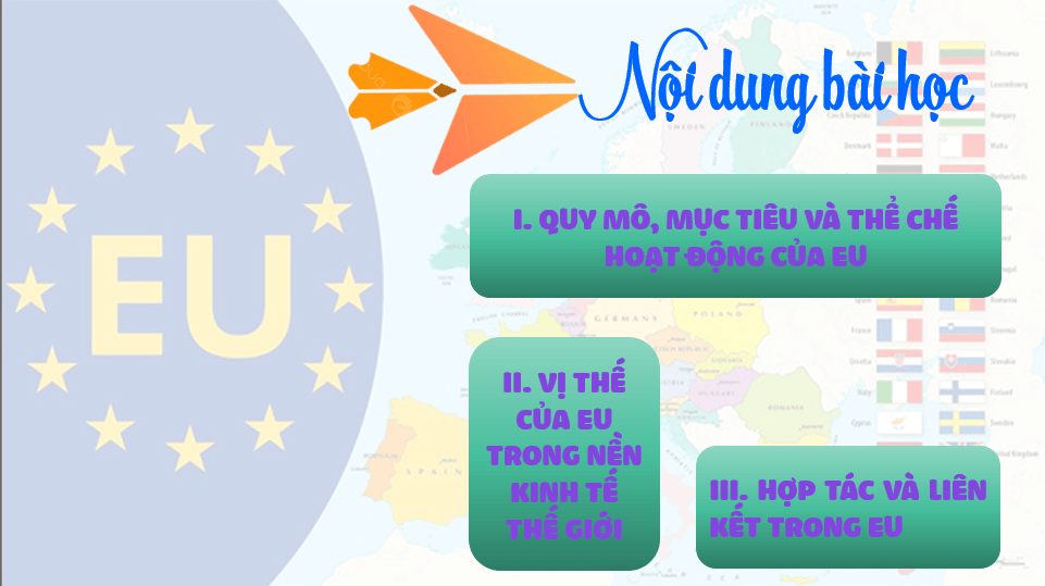 Giáo án điện tử Địa 11 Kết nối tri thức Bài 9: Liên minh Châu Âu một liên kết kinh tế khu vực lớn | PPT Địa Lí 11