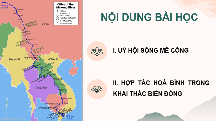 Giáo án điện tử Chuyên đề Địa 11 Chân trời sáng tạo Hợp tác hoà bình trong khai thác Biển Đông | PPT Chuyên đề Địa Lí 11