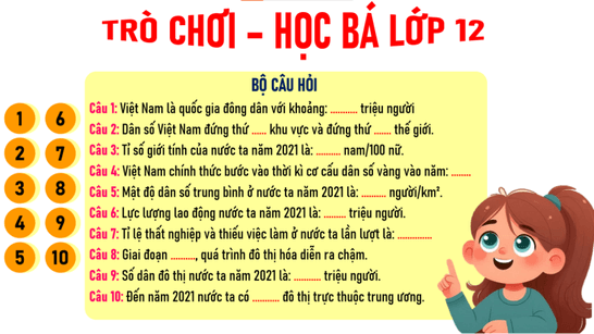 Giáo án Địa Lí 12 Chân trời sáng tạo Bài 10: Thực hành: Tìm hiểu về địa lí dân cư Việt Nam