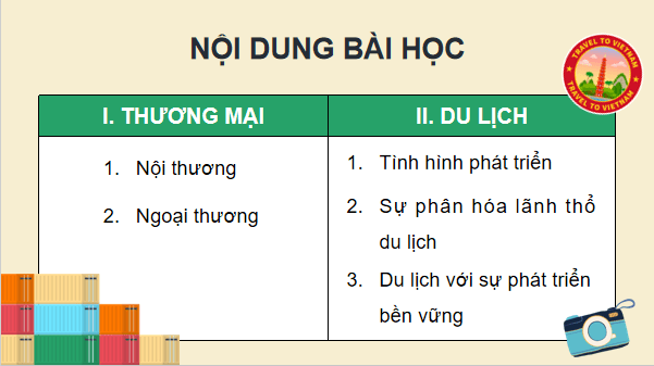 Giáo án điện tử Địa Lí 12 Cánh diều Bài 17: Thương mại và du lịch | PPT Địa 12