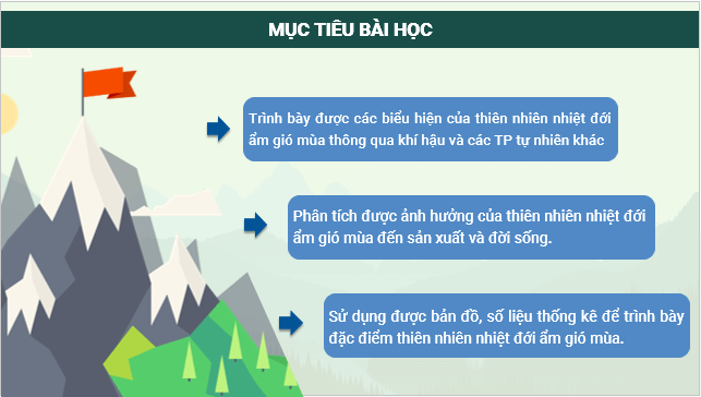 Giáo án điện tử Địa Lí 12 Cánh diều Bài 2: Thiên nhiên nhiệt đới ẩm gió mùa và ảnh hưởng đến sản xuất, đời sống | PPT Địa 12