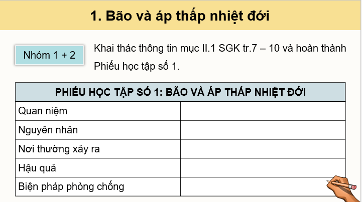 Giáo án điện tử Chuyên đề Địa 12 Kết nối tri thức Một số thiên tai thường xảy ra ở Việt Nam | PPT Chuyên đề Địa Lí 12