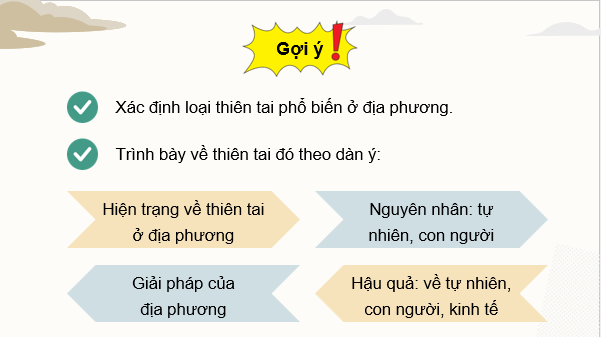 Giáo án điện tử Chuyên đề Địa 12 Chân trời sáng tạo Tìm hiểu thiên tai ở địa phương | PPT Chuyên đề Địa Lí 12
