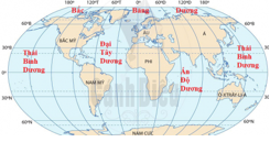 Giáo án Địa Lí 6 Cánh diều Bài 20: Thực hành: Xác định trên lược đồ các đại dương thế giới