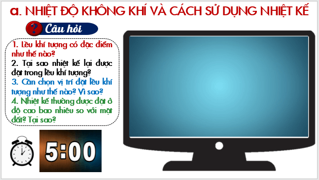 Giáo án điện tử Địa Lí 6 Kết nối tri thức Bài 16: Nhiệt độ không khí. Mây và mưa | PPT Địa Lí 6