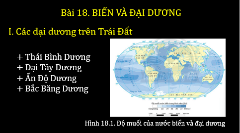 Giáo án điện tử Địa Lí 6 Chân trời sáng tạo Bài 18: Biển và đại dương | PPT Địa Lí 6