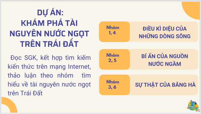 Giáo án điện tử Địa Lí 6 Cánh diều Bài 18: Sông. Nước ngầm và băng hà | PPT Địa Lí 6