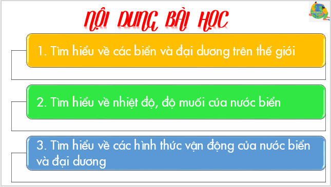 Giáo án điện tử Địa Lí 6 Cánh diều Bài 19: Biển và đại dương. Một số đặc điểm của môi trường biển | PPT Địa Lí 6