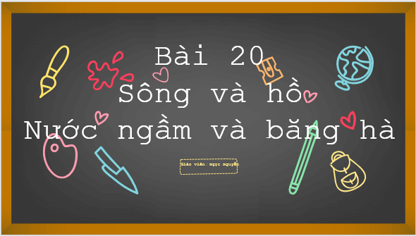 Giáo án điện tử Địa Lí 6 Kết nối tri thức Bài 20: Sông và hồ. Nước ngầm và băng hà | PPT Địa Lí 6