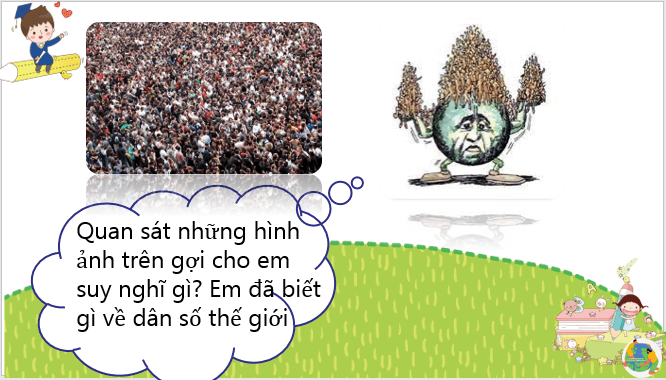 Giáo án điện tử Địa Lí 6 Cánh diều Bài 24: Dân số thế giới. Sự phân bố dân cư thế giới. Các thành phố lớn trên thế giới | PPT Địa Lí 6