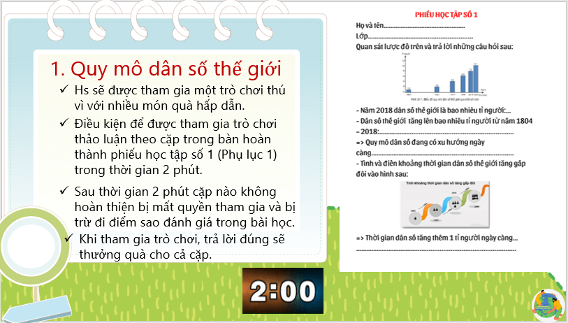 Giáo án điện tử Địa Lí 6 Cánh diều Bài 24: Dân số thế giới. Sự phân bố dân cư thế giới. Các thành phố lớn trên thế giới | PPT Địa Lí 6