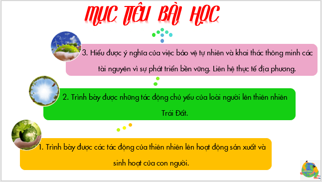 Giáo án điện tử Địa Lí 6 Cánh diều Bài 25: Con người và thiên nhiên | PPT Địa Lí 6