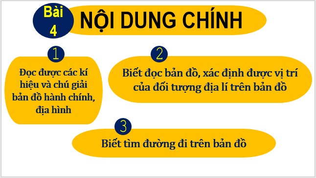 Giáo án điện tử Địa Lí 6 Kết nối tri thức Bài 4: Kí hiệu và bảng chú giải bản đồ. Tìm đường đi trên bản đồ | PPT Địa Lí 6