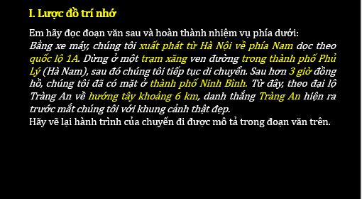 Giáo án điện tử Địa Lí 6 Chân trời sáng tạo Bài 4: Lược đồ trí nhớ | PPT Địa Lí 6