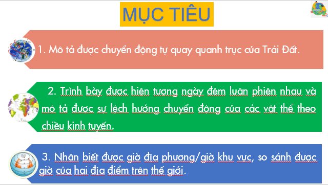 Giáo án điện tử Địa Lí 6 Cánh diều Bài 6: Chuyển động tự quay quanh trục của Trái Đất và các hệ quả địa lí | PPT Địa Lí 6