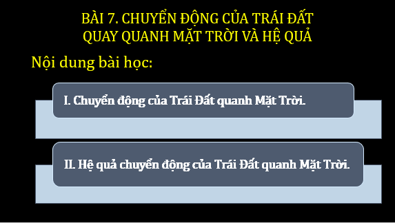 Giáo án điện tử Địa Lí 6 Chân trời sáng tạo Bài 7: Chuyển động quanh Mặt Trời của Trái Đất và hệ quả | PPT Địa Lí 6