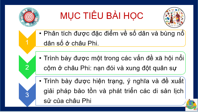 Giáo án điện tử Địa Lí 7 Kết nối tri thức Bài 10: Đặc điểm dân cư, xã hội châu Phi | PPT Địa 7