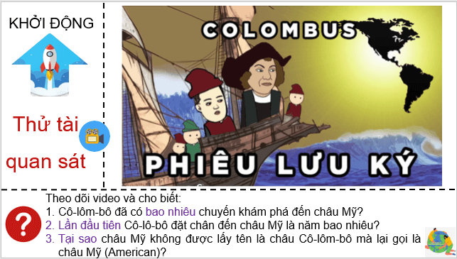 Giáo án điện tử Địa Lí 7 Kết nối tri thức Bài 13: Vị trí địa lí, phạm vi châu Mỹ. Sự phát kiến ra châu Mỹ | PPT Địa 7