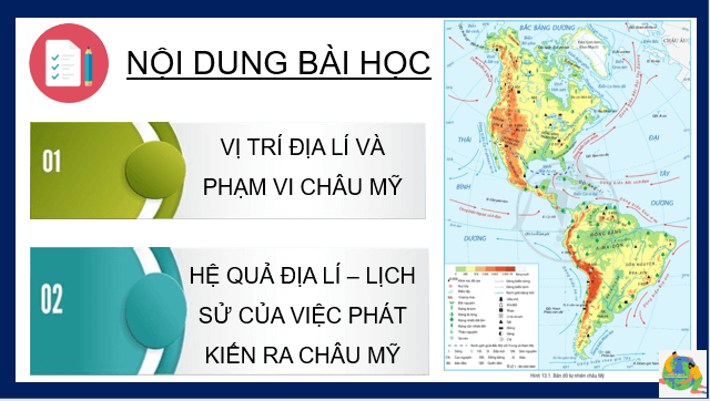 Giáo án điện tử Địa Lí 7 Kết nối tri thức Bài 13: Vị trí địa lí, phạm vi châu Mỹ. Sự phát kiến ra châu Mỹ | PPT Địa 7