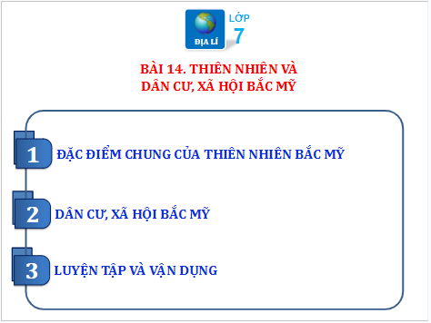 Giáo án điện tử Địa Lí 7 Chân trời sáng tạo Bài 14: Thiên nhiên và dân cư, xã hội Bắc Mỹ | PPT Địa 7