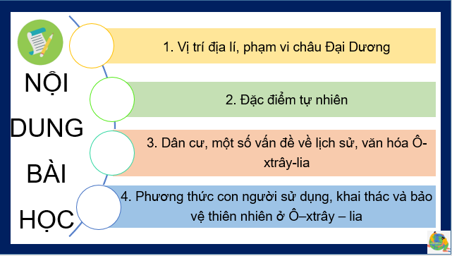 Giáo án điện tử Địa Lí 7 Kết nối tri thức Bài 18: Châu Đại Dương | PPT Địa 7