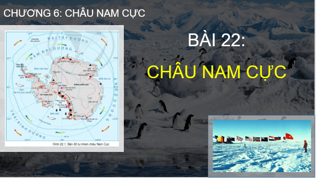 Giáo án điện tử Địa Lí 7 Cánh diều Bài 22: Châu Nam Cực | PPT Địa 7