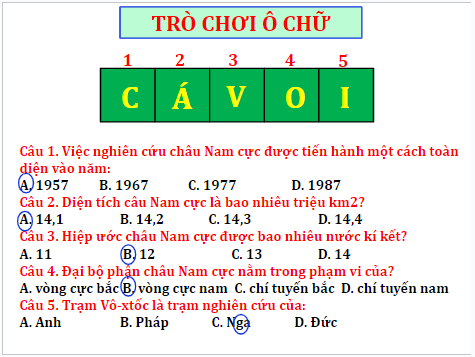 Giáo án điện tử Địa Lí 7 Chân trời sáng tạo Bài 23: Thiên nhiên châu Nam Cực | PPT Địa 7