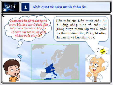 Giáo án điện tử Địa Lí 7 Chân trời sáng tạo Bài 4: Liên minh châu Âu | PPT Địa 7